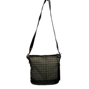 Coach Mini Signature Jacquard Leather Convertible Crossbody Shoulder Bag‎ F10417